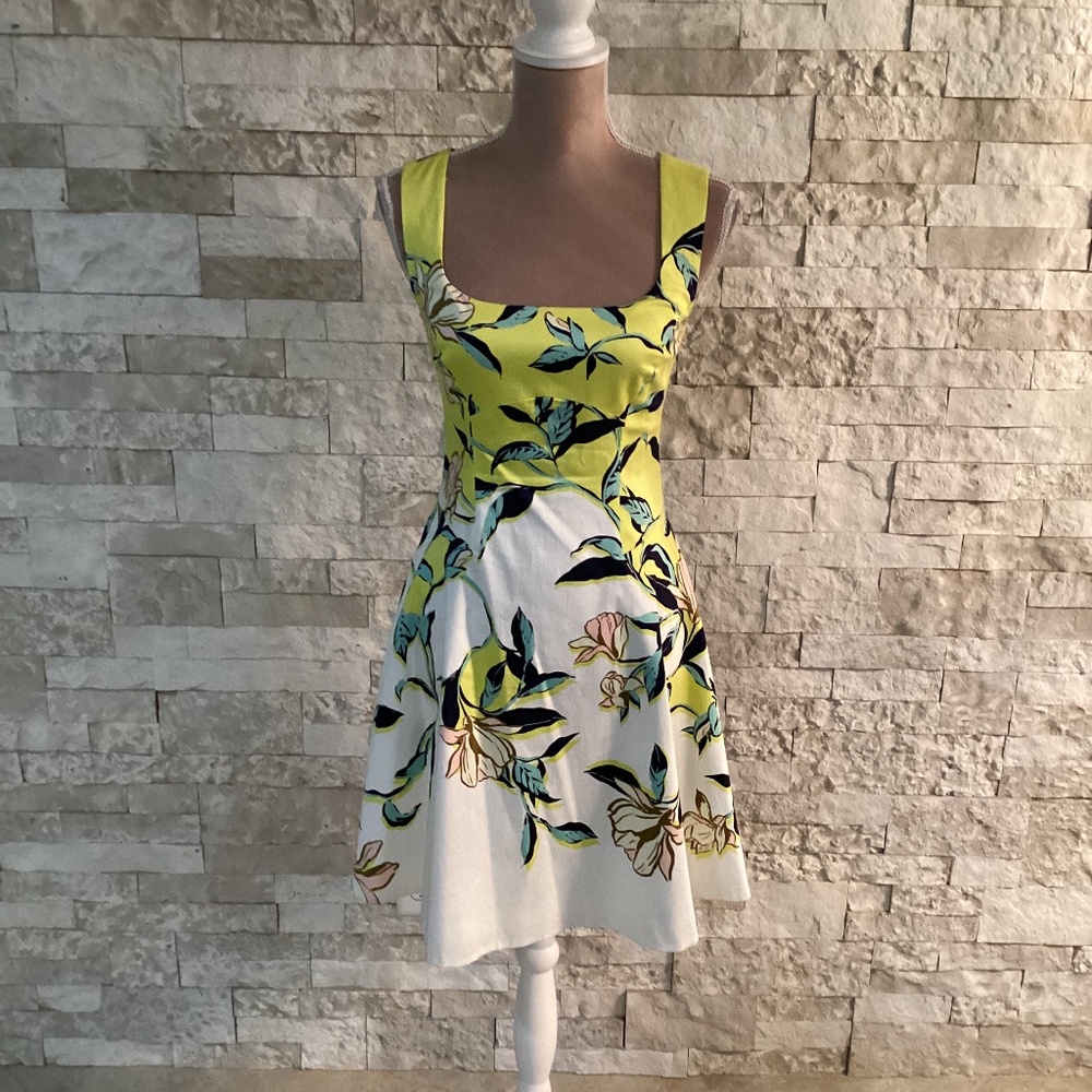 Karen Millen Floral Print Fit-and-Flare Dress